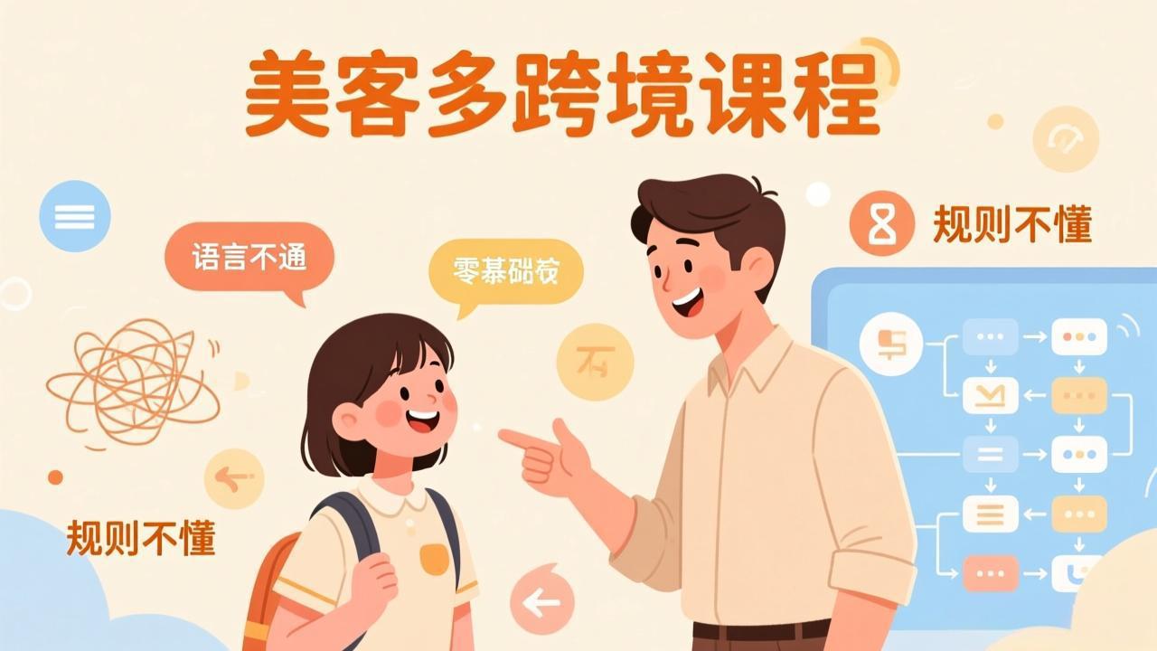 怕语言不通、怕不懂规则？零基础小白也能做的美客多跨境课，手把手带你美客多开店稳赚-搞钱利器