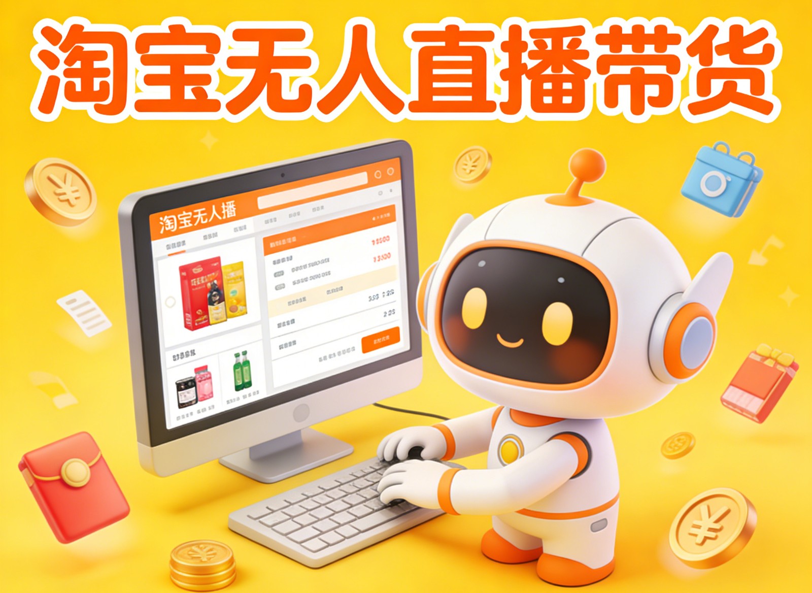 淘宝无人直播带货,24小时自动卖货,月佣金1W+,不违规不封号,不用露脸-搞钱利器