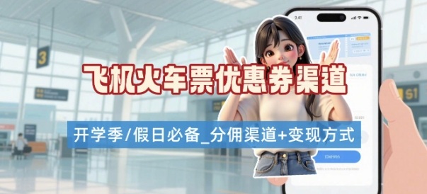 学生党必看！机票火车票优惠券申请渠道 + 项目打法，开学季节日速存-搞钱利器