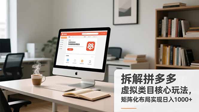 拆解拼多多虚拟类目核心玩法，矩阵化布局实现日入1000+-搞钱利器