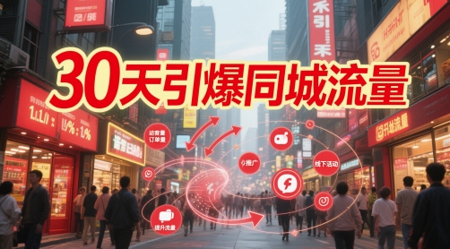 30天引爆同城流量：团购篇 认知篇 流量篇 来客篇 达人篇 老板人设IP篇 投流篇-搞钱利器