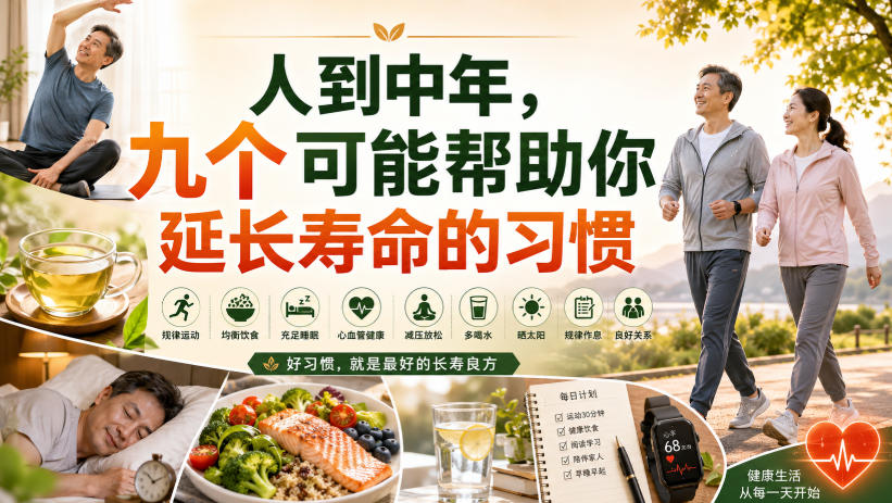 付费文章：人到中年，九个可能帮助你延长寿命的习惯-搞钱利器