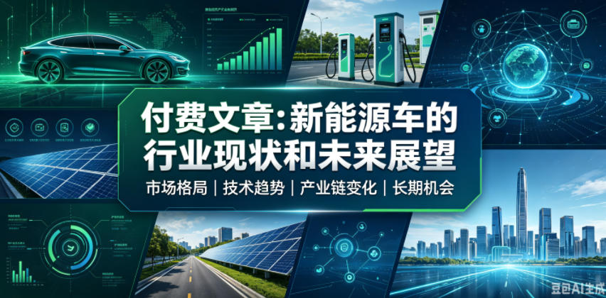 付费文章:新能原车的行业现状和未来展望-搞钱利器