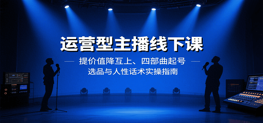 运营型主播线下课：提价值降互上、四部曲起号、选品与人性话术实操指南-搞钱利器