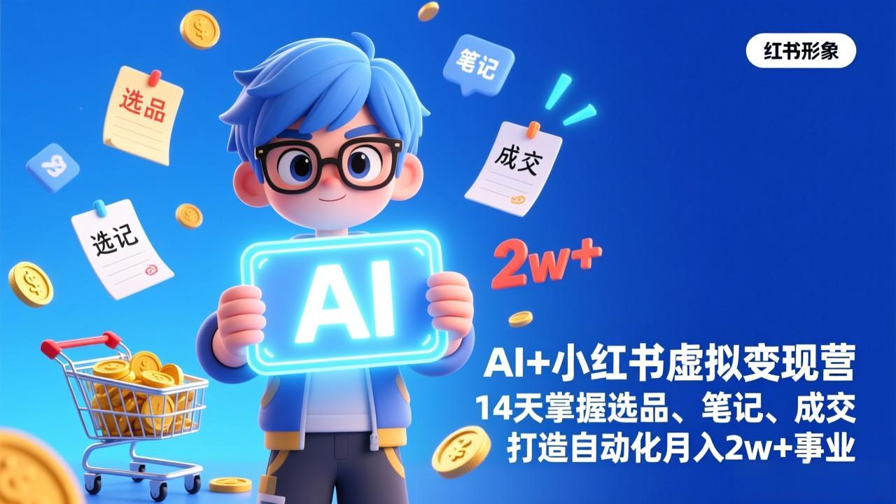 AI+小红书虚拟变现营(完结-搞钱利器