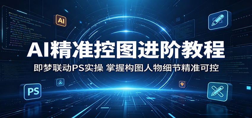 AI精准控图进阶教程：即梦联动PS实操，掌握构图人物细节精准可控-搞钱利器