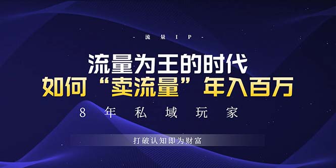未来如何通过“卖流量”年入百万，跨越一切周期绝对蓝海项目-搞钱利器