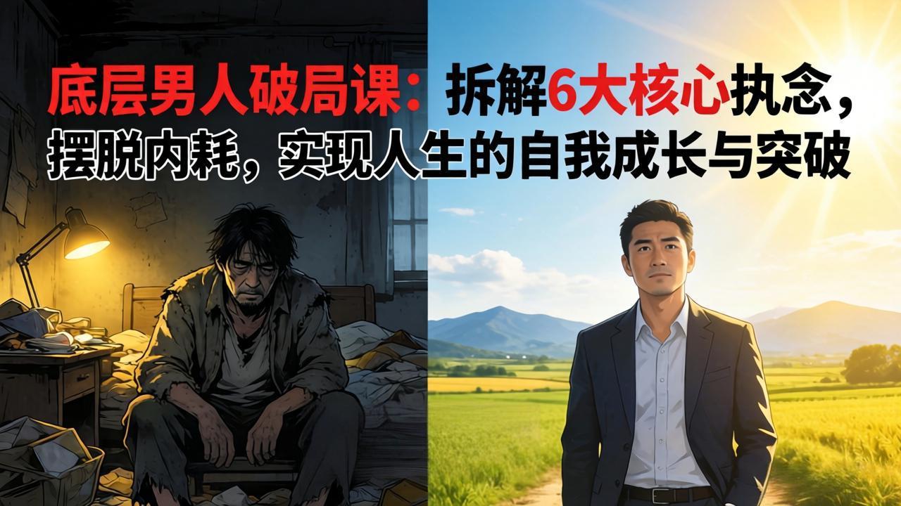 付费文章：底层男人破局课：拆解 6 大核心执念，摆脱内耗，实现人生的自我成长与突破-搞钱利器