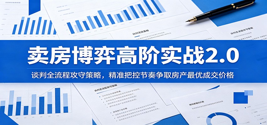 卖房博弈高阶实战2.0：谈判全流程攻守策略，精准把控节奏争取房产最优成交价格-搞钱利器