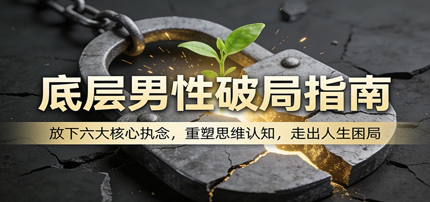 底层男性破局指南：放下六大核心执念，重塑思维认知，走出人生困局-搞钱利器