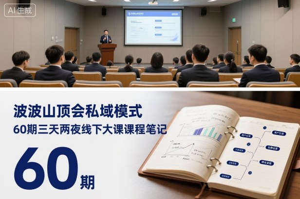 波波山顶会私域模式60期三天两夜线下大课课程笔记(文档)-搞钱利器