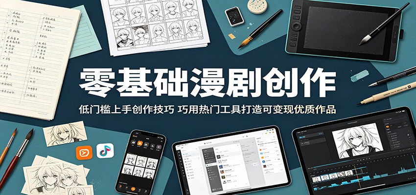零基础漫剧创作：低门槛上手创作技巧，巧用热门工具打造可变现优质作品-搞钱利器