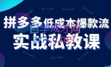 卡卡老师·拼多多低成本爆款流实战私教课-搞钱利器