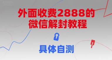 外面收费2888的微信解封教程，具体自测-搞钱利器